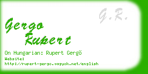 gergo rupert business card