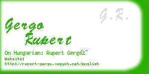 gergo rupert business card
